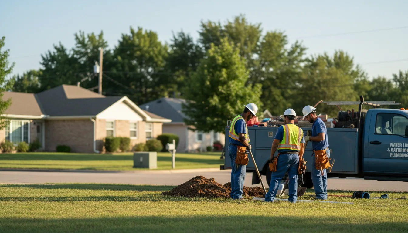 Residential water line and bathroom plumbing service in Roy, WA
